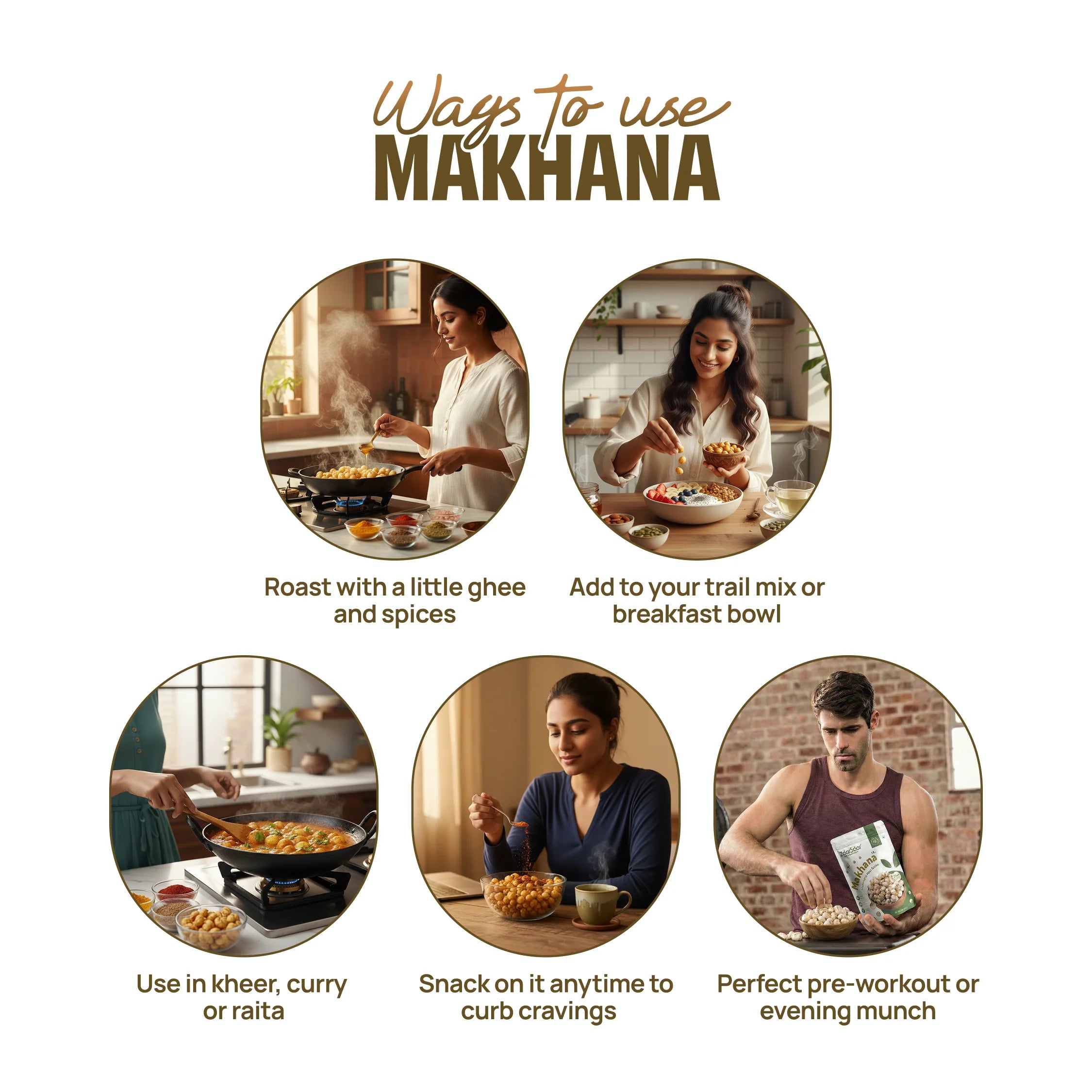 Raw Makhana - 6+ Suta Size