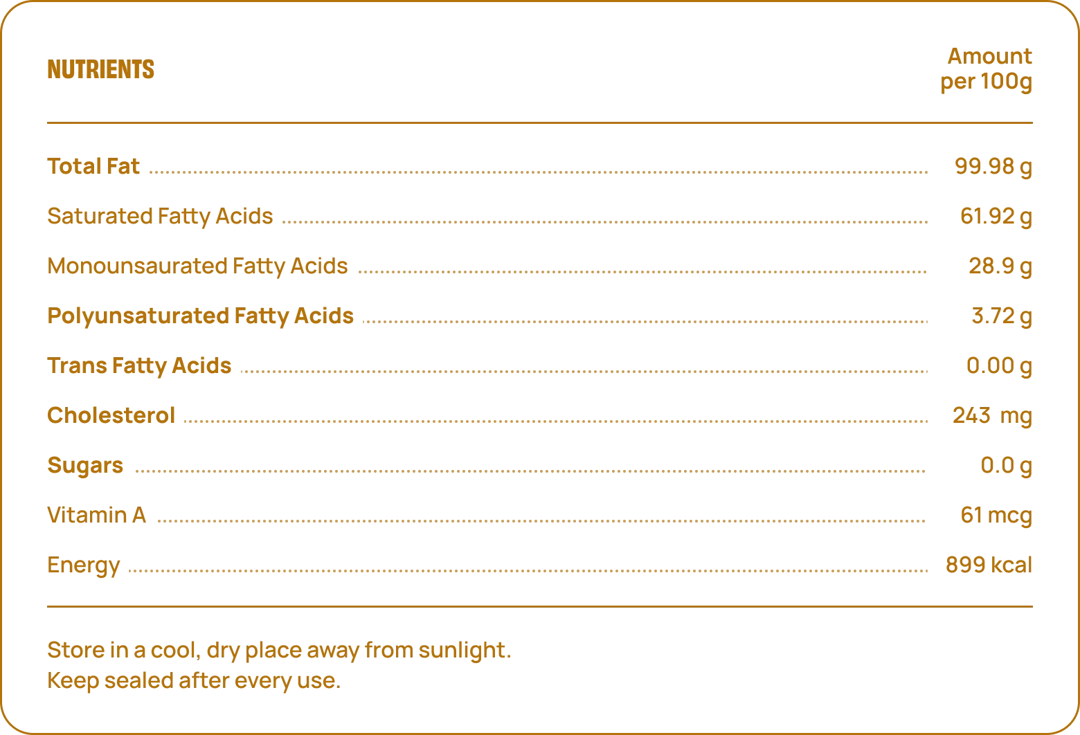 Nutritional Information
